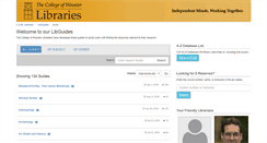 Desktop Screenshot of libguides.wooster.edu