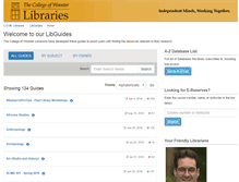 Tablet Screenshot of libguides.wooster.edu